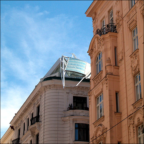 Rooftop Remodeling Coop Himmelblau. 1988. Vienna Austria. 